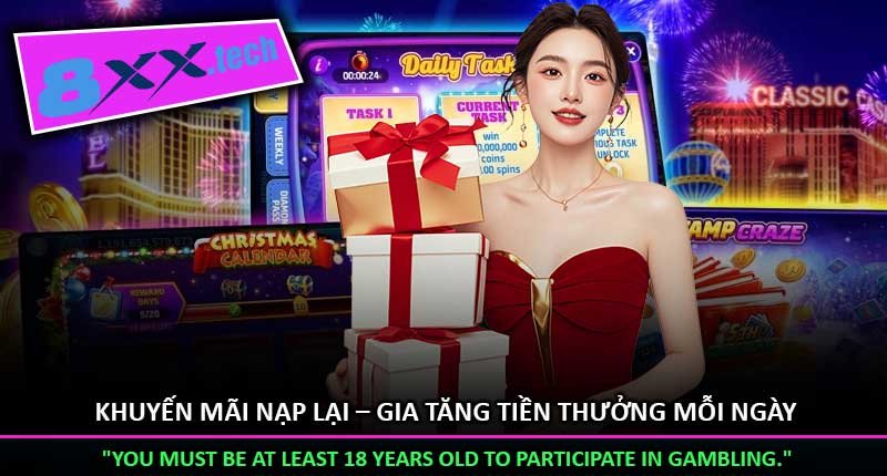 Khuyến Mãi Nạp Lại – Gia Tăng Tiền Thưởng Mỗi Ngày